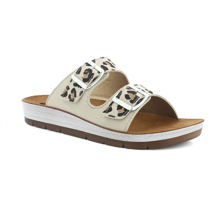 Image de Mules double bride animalier avec boucles - cp58