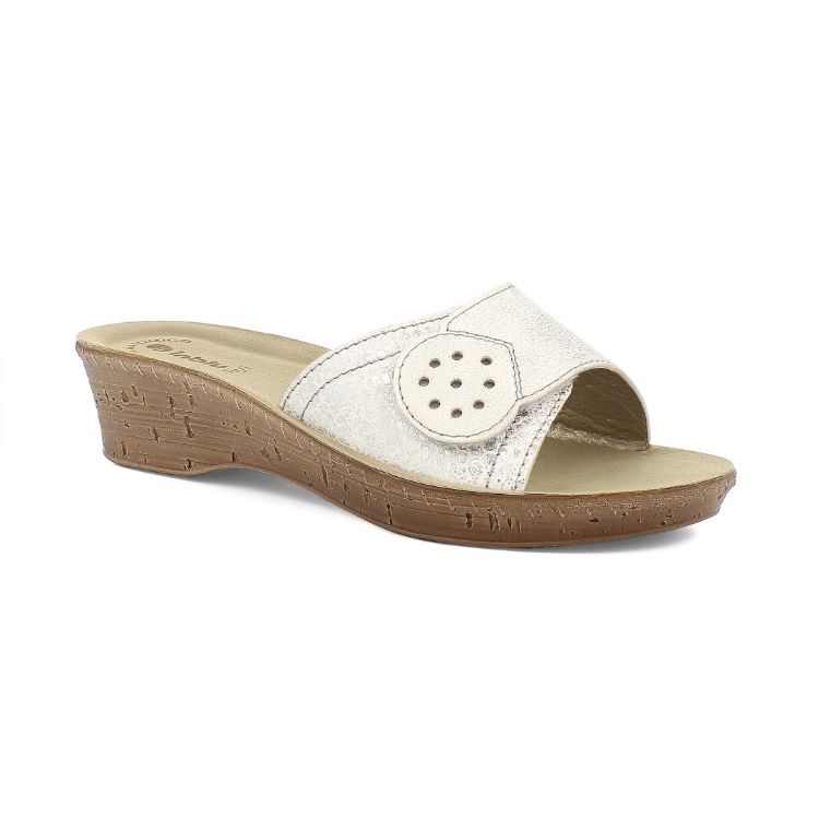 Picture of Ciabatte a strappo con zeppa - 2692