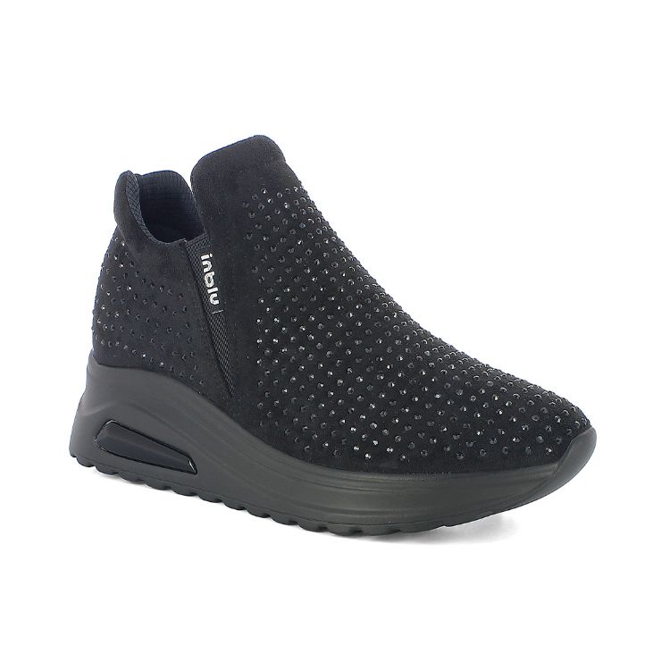 Immagine di SNAKERS SLIP ON NERE CON BRILLANTINI - IN500